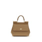 Beige Calf Leather Bos Taurus Handbag