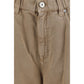 Beige Cotton Jeans Denim