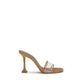 Beige Calf Leather Bos Taurus Platform Sandals