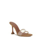 Beige Calf Leather Bos Taurus Platform Sandals