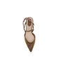 Brown Polyamide Mid Heel Pumps