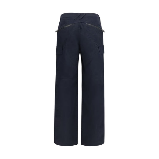 Blue Polyamide Cargo Pants