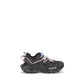 Black Polyester Athletic Sneakers
