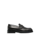 Black Leather Slip-On Loafers