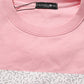 Pink Cotton Logo Long Sleeves Pullover Sweater