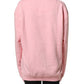 Pink Cotton Logo Long Sleeves Pullover Sweater