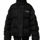 Black DGVIB3 Embroidered Padded Puffer Jacket