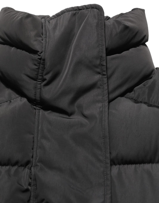 Black Polyester Sleeveless Padded Men Puffer Jacket