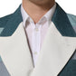 Multicolor Patchwork Linen Double Breasted Jacket