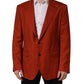Red Cashmere Single Breasted Blazer Jacket