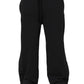 Black Drawstring Viscose Jogger Men Sweatpants Pants