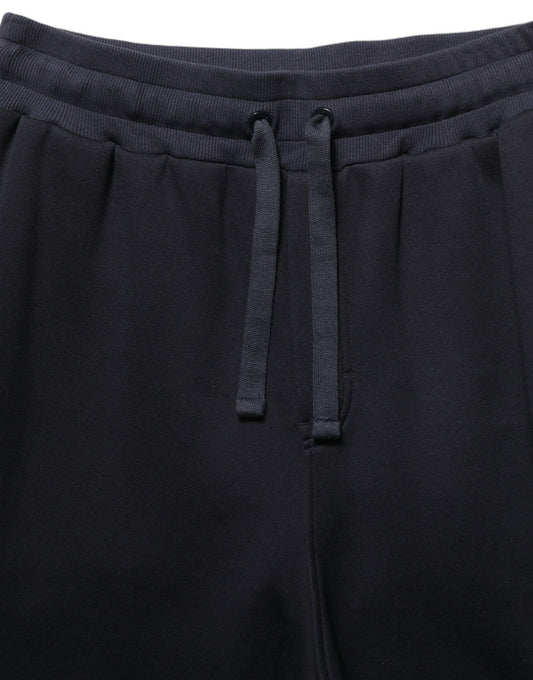 Black Drawstring Viscose Jogger Men Sweatpants Pants