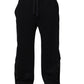 Black Drawstring Viscose Jogger Men Sweatpants Pants