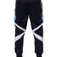 Blue White Drawstring Jogger Sweatpants Pants