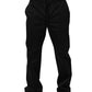 Black Drawstring Cotton Jogger Men Sweatpants Pants
