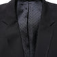 Black Wool Slim Fit Formal Men 2 Piece Suit