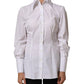 White Collared Long Sleeves Dress Shirt Top