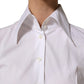 White Collared Long Sleeves Dress Shirt Top