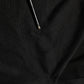Black Silk Long Sleeves Draped Blouse Top