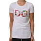 White DG Logo Embellished Round Neck T-shirt