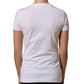 White DG Logo Embellished Round Neck T-shirt