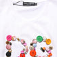 White DG Logo Embellished Round Neck T-shirt