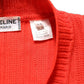 Red Wool Knit ButtonEmbellished Cardigan Sweater