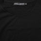 Black Wool Crew Neck Short Sleeves T-shirt