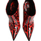 Red Leopard Cardinale Ankle Boots Shoes