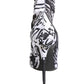 White Graffiti Stretch Ankle Boots Shoes