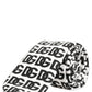 White Black Logo Monogram Wide Adjustable Men Necktie Tie