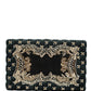 Black Velvet Gold Frame Clutch Evening Clutch Purse Bag