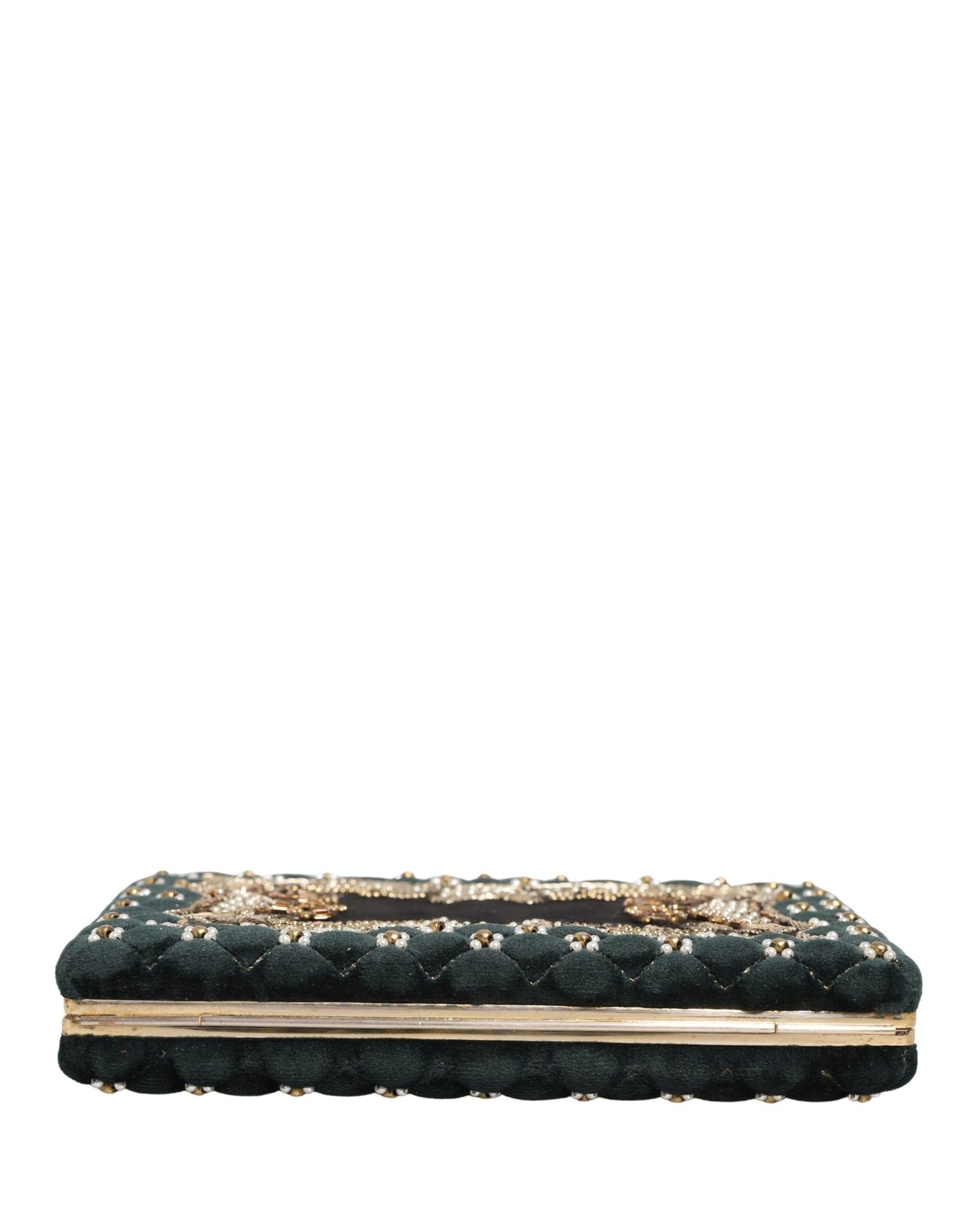 Black Velvet Gold Frame Clutch Evening Clutch Purse Bag