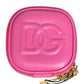 Pink Lamb Leather Embossed Logo Holder Airpod Case