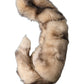 Brown Frost Fox Fur Neck Warmer Winter Scarf
