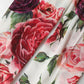 White Nylon Floral Print Tights Stockings Socks