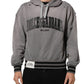 Gray Graphic Hooded Sweatshirt Men Sweater