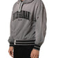 Gray Graphic Hooded Sweatshirt Men Sweater