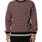 Red Logo Cotton Jacquard Sweatshirt Sweater