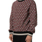 Red Logo Cotton Jacquard Sweatshirt Sweater