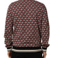 Red Logo Cotton Jacquard Sweatshirt Sweater