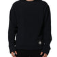 Dark Blue Logo Cotton Sweatshirt Sweater