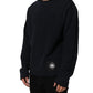 Dark Blue Logo Cotton Sweatshirt Sweater