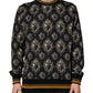 Black Sacred Heart Cotton Sweatshirt Sweater