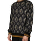Black Sacred Heart Cotton Sweatshirt Sweater