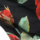 Black Floral Print One Piece Swimsuit Swimwear