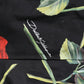 Black Floral Print One Piece Swimsuit Swimwear