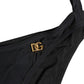 Black Cutout Logo One Piece Swimsuit Swimwear