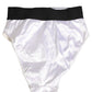 White Satin High-Waist Brief Logo Women Underwear