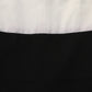 White Black Plunging Neck Sleeveless Bodysuit Dress